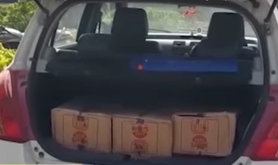 swift car with liquor