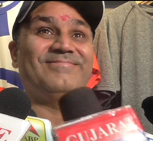 Virendra Sehwag in Ahmedabad