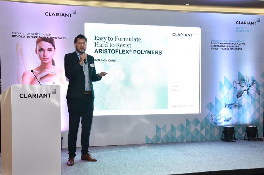 Clariant's personal care product display in ahmedabad