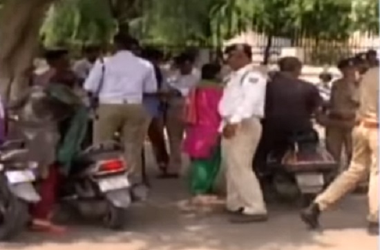 ahmedabad traffic poliec checks at government offices