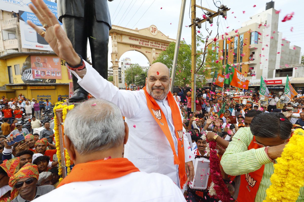 Bjp President Amit Shah Campaigns In Gujarat Ahead Of Lok Sabha Elections