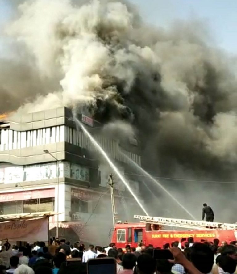 Massive Fire In Surat At Takshshila Complex In Sarthana; 19 Dead